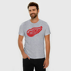 Футболка slim-fit Detroit Red Wings: Pavel Datsyuk, цвет: меланж — фото 2