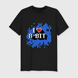 Футболка slim-fit I love 8 bit, цвет: черный