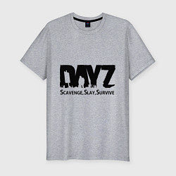 Футболка slim-fit DayZ: Slay Survive, цвет: меланж