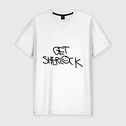 Футболка slim-fit Get sherlock, цвет: белый