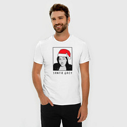 Футболка slim-fit Sasha Grey Santa, цвет: белый — фото 2