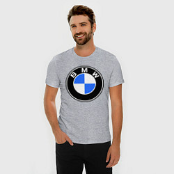 Футболка slim-fit Logo BMW, цвет: меланж — фото 2