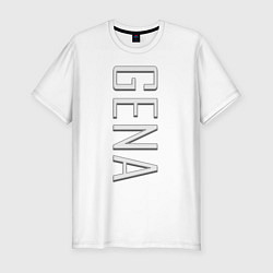 Футболка slim-fit Gena Font, цвет: белый