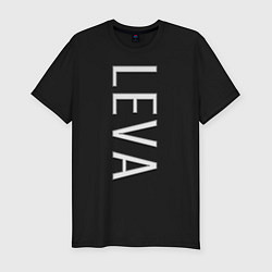 Мужская slim-футболка Leva Font