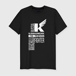 Футболка slim-fit Khabib: Russian Fighter, цвет: черный