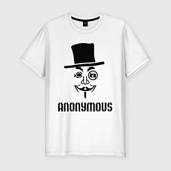 Мужская slim-футболка Anonymous