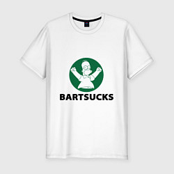 Футболка slim-fit Bartsucks, цвет: белый