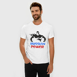 Футболка slim-fit Russian power, цвет: белый — фото 2