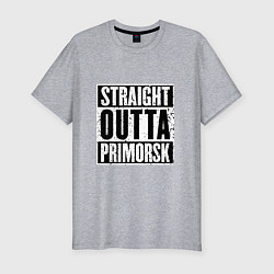 Футболка slim-fit Straight Outta Primorsk, цвет: меланж