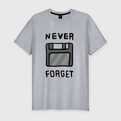 Футболка slim-fit Never Forget, цвет: меланж