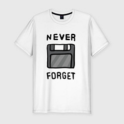 Футболка slim-fit Never Forget, цвет: белый