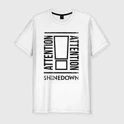 Футболка slim-fit Shinedown: Attention, цвет: белый