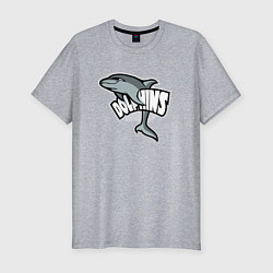Футболка slim-fit Dolphins, цвет: меланж