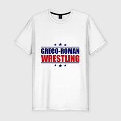Мужская slim-футболка Greco-roman wrestling stars