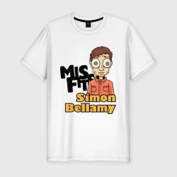 Футболка slim-fit Misfits: Simon Bellamy, цвет: белый