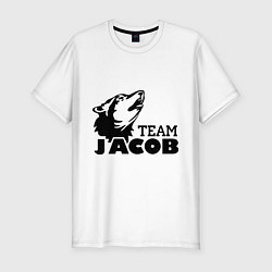 Футболка slim-fit Jacob team logo, цвет: белый