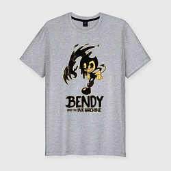 Футболка slim-fit Bendy And the ink machine, цвет: меланж