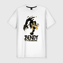 Футболка slim-fit Bendy And the ink machine, цвет: белый