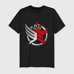 Футболка slim-fit N7 Elite, цвет: черный