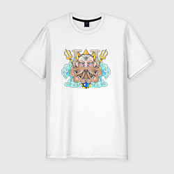 Мужская slim-футболка Нептун: бог морей