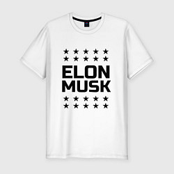 Футболка slim-fit Elon Musk: Space Star, цвет: белый