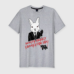 Мужская slim-футболка Misfits: White rabbit