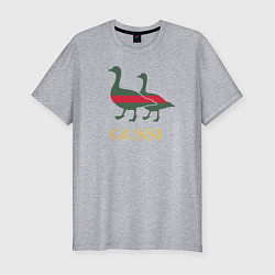 Футболка slim-fit GUSSI GG, цвет: меланж