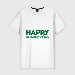 Мужская slim-футболка Happy st. Patriks day