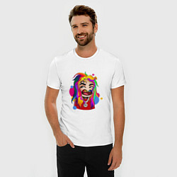 Футболка slim-fit 6IX9INE Colors, цвет: белый — фото 2