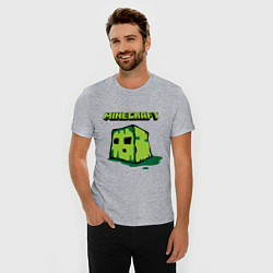 Футболка slim-fit Minecraft Creeper, цвет: меланж — фото 2