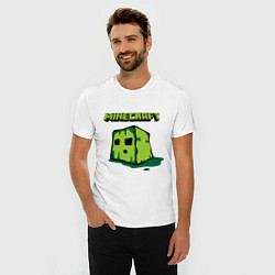 Футболка slim-fit Minecraft Creeper, цвет: белый — фото 2