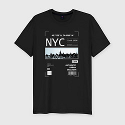 Футболка slim-fit NYC Style, цвет: черный