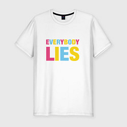 Футболка slim-fit Everybody Lies, цвет: белый