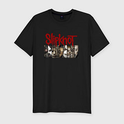 Футболка slim-fit Slipknot Faces, цвет: черный