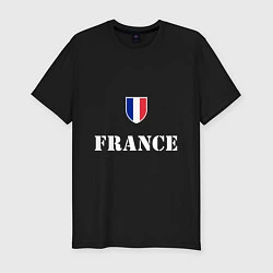Футболка slim-fit France, цвет: черный