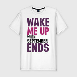 Футболка slim-fit When September ends, цвет: белый