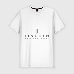 Мужская slim-футболка Lincoln logo