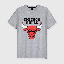 Футболка slim-fit Chicago Bulls, цвет: меланж