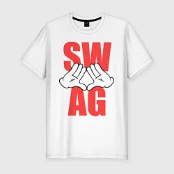 Мужская slim-футболка SWAG Hands