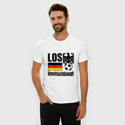 Футболка slim-fit Los Deutschland, цвет: белый — фото 2