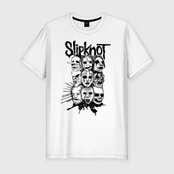 Футболка slim-fit Slipknot Faces, цвет: белый