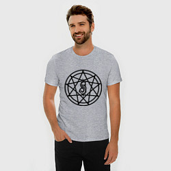 Футболка slim-fit Slipknot Pentagram, цвет: меланж — фото 2