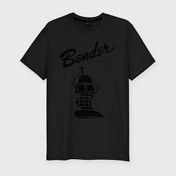Футболка slim-fit Bender monochrome, цвет: черный