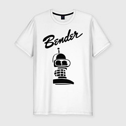 Футболка slim-fit Bender monochrome, цвет: белый