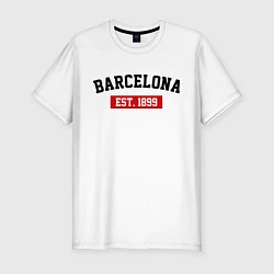 Футболка slim-fit FC Barcelona Est. 1899, цвет: белый