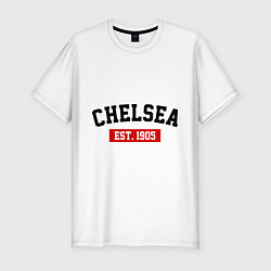 Футболка slim-fit FC Chelsea Est. 1905, цвет: белый