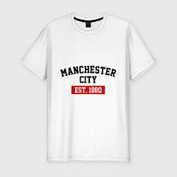 Футболка slim-fit FC Manchester City Est. 1880, цвет: белый