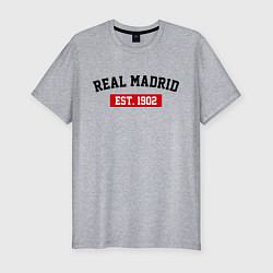 Футболка slim-fit FC Real Madrid Est. 1902, цвет: меланж