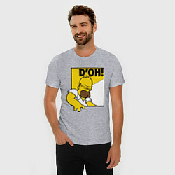 Футболка slim-fit Homer D'OH!, цвет: меланж — фото 2