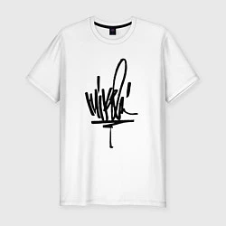 Футболка slim-fit Mike Shinoda: autograph, цвет: белый